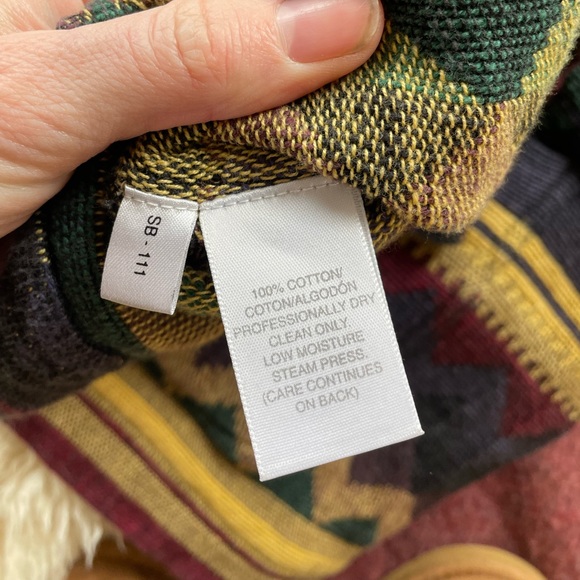 Vintage 90s tapestry jacket barn jacket southwestern woven pattern Susan Bristol - Picture 5 of 7